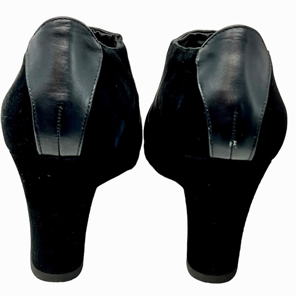 Umberto Raffini women's Jamie black suede wedge booties size 39/8-8.5 - Picture 6 of 14